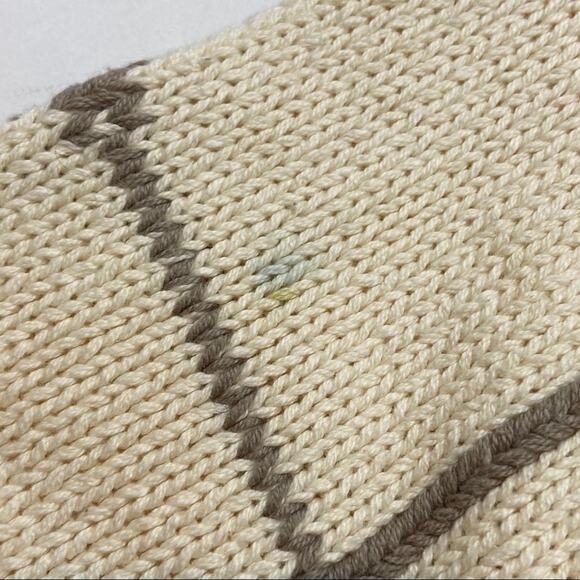 Vintage 80s Eagles Eye Size Small Ivory Cream Floral Print Turtleneck Sweater - Picture 10 of 14